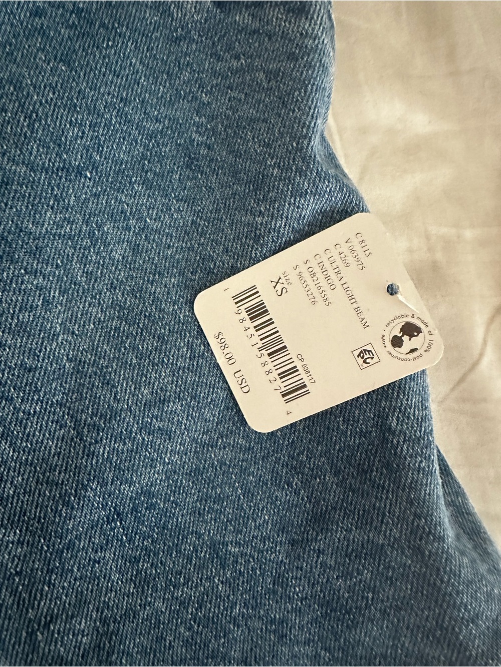 Free People Washed Denim Sleeveless Button Front Tank - Blue - Picture 2 of 2